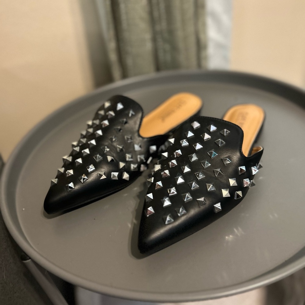 Amazon Black Studded Loafers